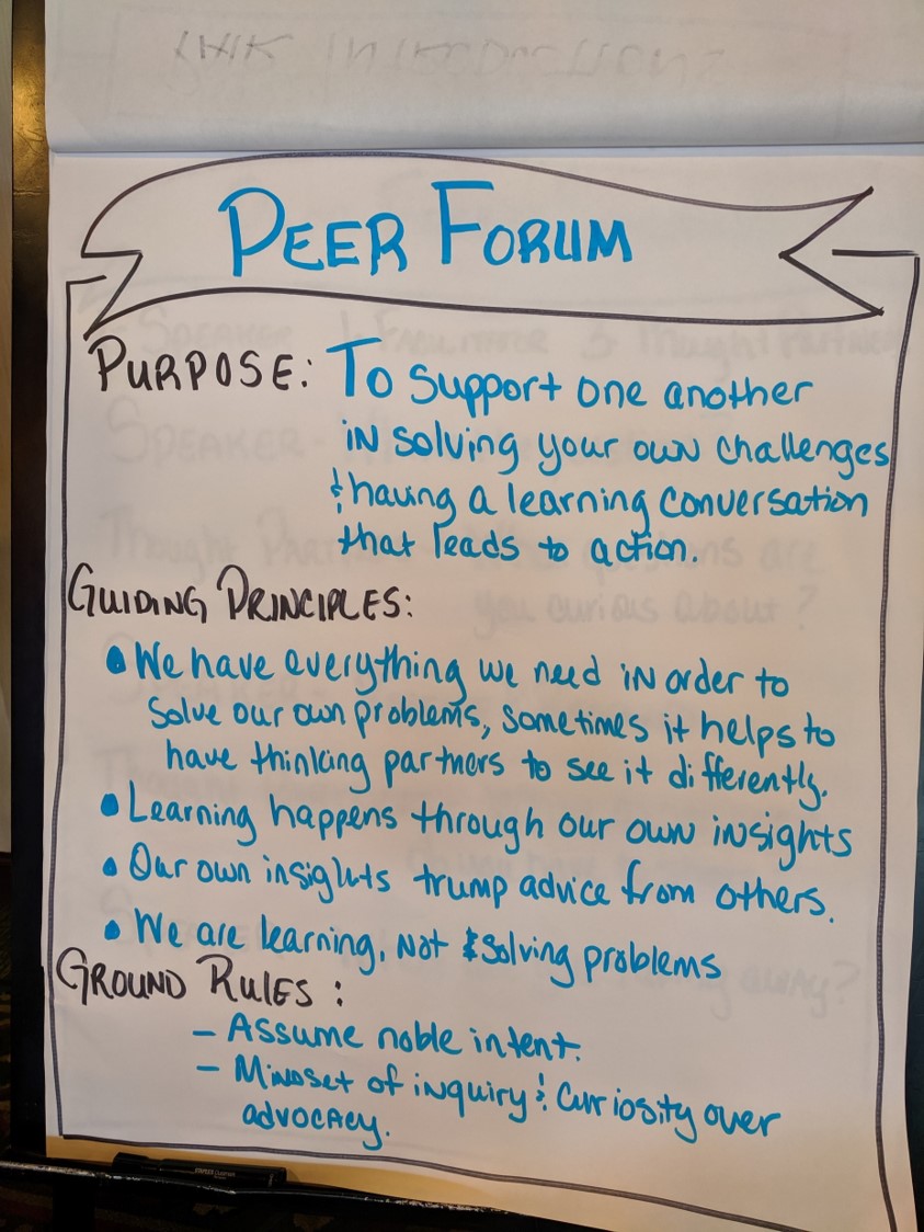 Fishbowl peer forum purpose and guidelines